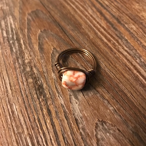 Handmade Wire Stone Ring - Picture 7 of 9